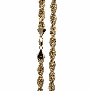 10MM THICK 14KT STAMPED NECKLACE! 22" LONG!